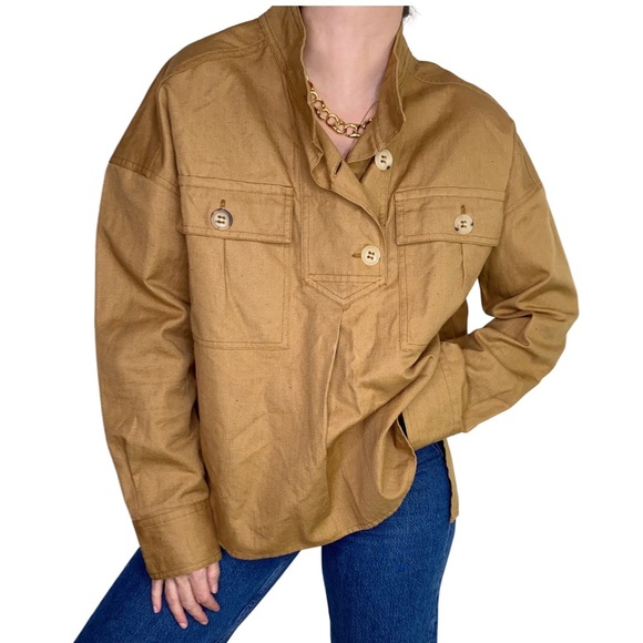 * HOST PICK* Isabel Marant Etoile IPA cotton linen front placket blouse 40 - Picture 3 of 8